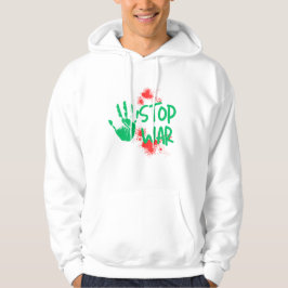 Sudadera Stop War – Bold Handprint Anti-War Graphic Design