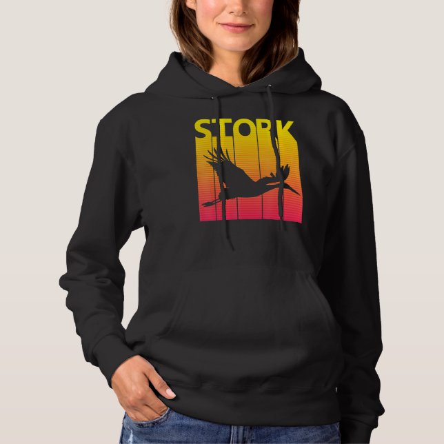 Sudadera Stork Bird Retro (Anverso)