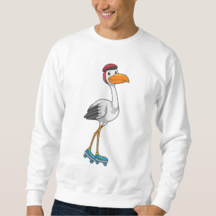 Sudadera Stork como patinador en línea con patines de patin