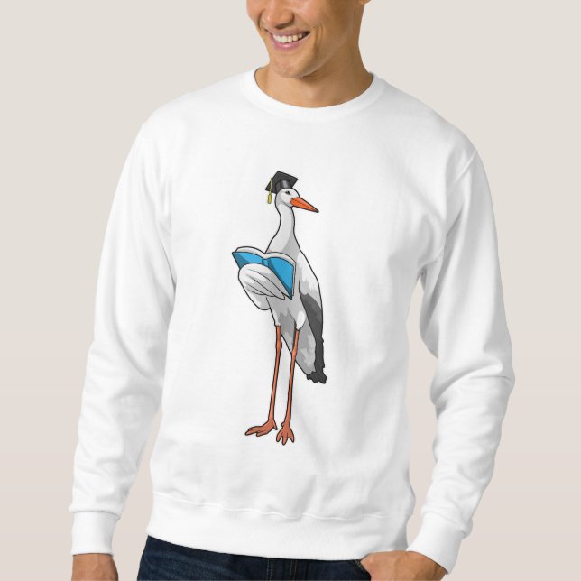 Sudadera Stork como profesor con libro (Anverso)