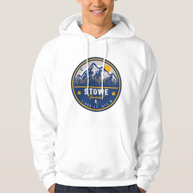Sudadera Stowe Mountain Vermont Retro Sunset Skvenir (Anverso)