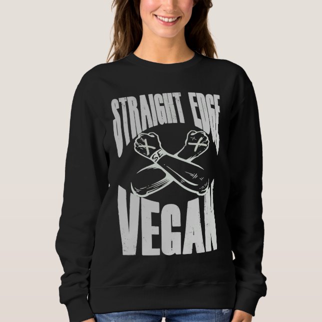 Sudadera Straight Edge Vegan Anti Drug Punk (Anverso)