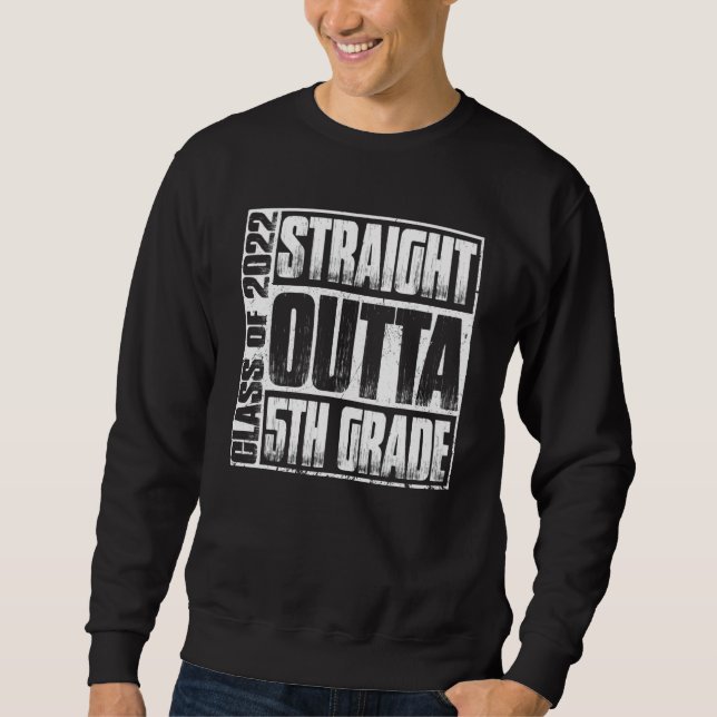 Sudadera Straight Outta 5th Grade Graduation 2022 Boys Girl (Anverso)