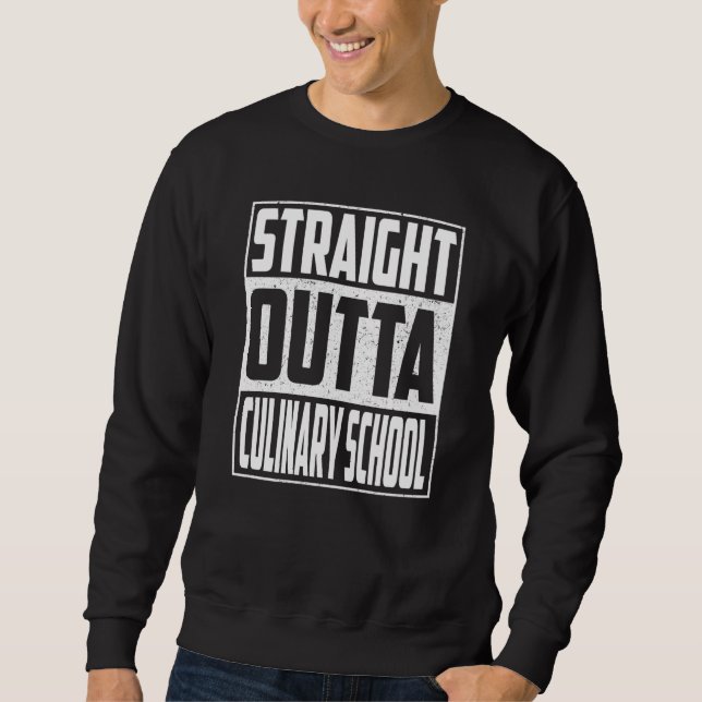 Sudadera Straight Outta Culinary School Graduation Kids Gir (Anverso)