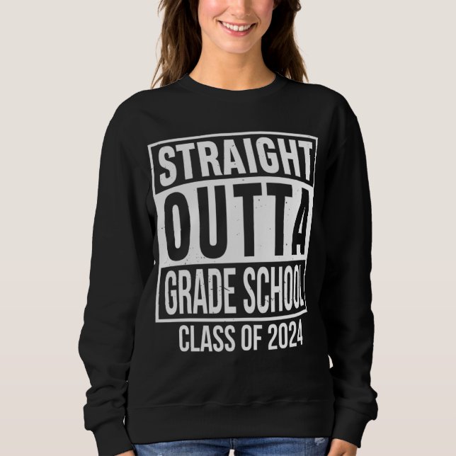 Sudadera Straight Outta Grade School Preschool Graduation S (Anverso)