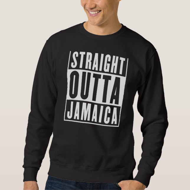 Sudadera Straight Outta Jamaica Funny Jamaican Men Women Te (Anverso)