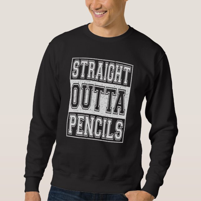 Sudadera Straight Outta Pencils School Graduation Kids Girl (Anverso)