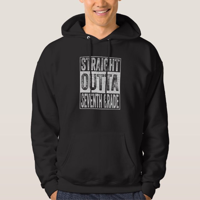 Sudadera Straight Outta Seventh Grade Graduation 7th Grad (Anverso)