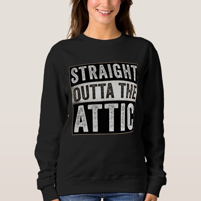Sudadera Straight Outta the Attic  WiFi HVAC Tech Installer (Anverso)