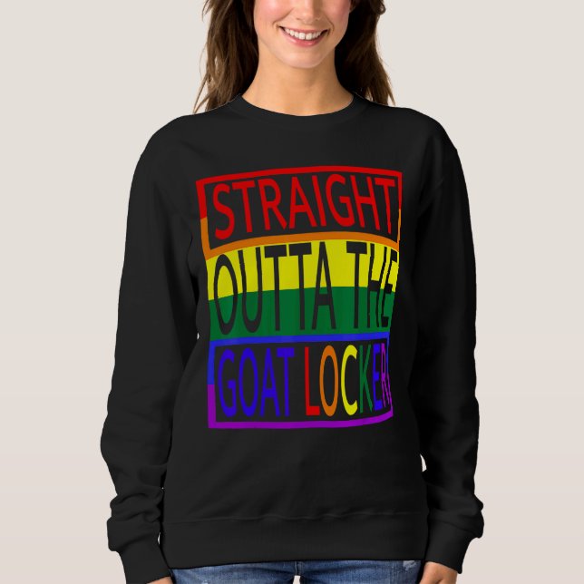 Sudadera Straight Outta The Goat Locker Navy Chief Rainbow  (Anverso)