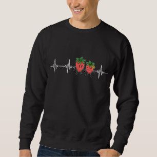 Sudadera Strawberry Hearbeat Fruit Lover Fruitarian Strawbe