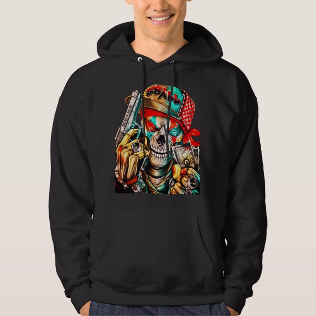 Sudadera Street Hustle Skull Graphic - Urban King Edition (Anverso)