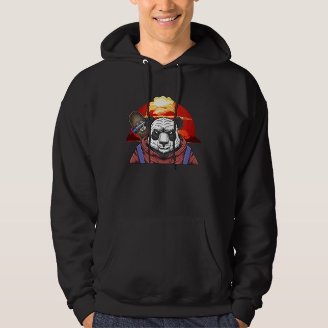 Sudadera Street Panda in outdoor sports skateboard (Anverso)