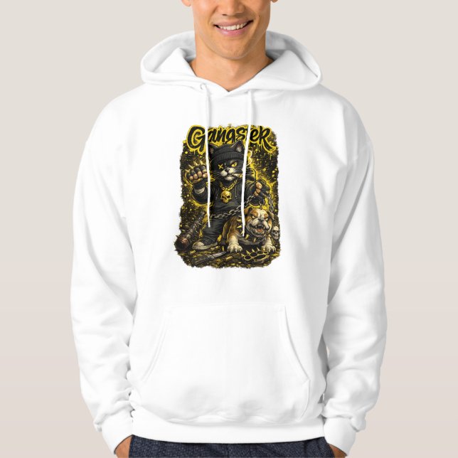 Sudadera Streetwear Cat Illustration (Anverso)