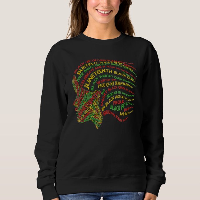 Sudadera Strong Black Woman Queen Ladies Black History Mont (Anverso)