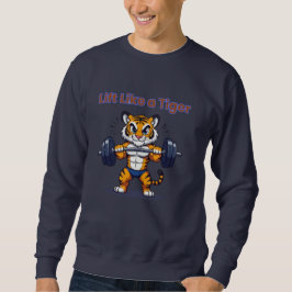 Sudadera **Strong Tiger – Cute Tiger Lifting Weights Illust