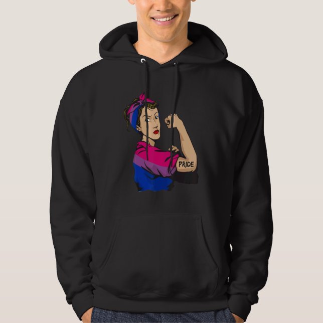 Sudadera Strong woman BIsexual Pride LGBT Mom (Anverso)