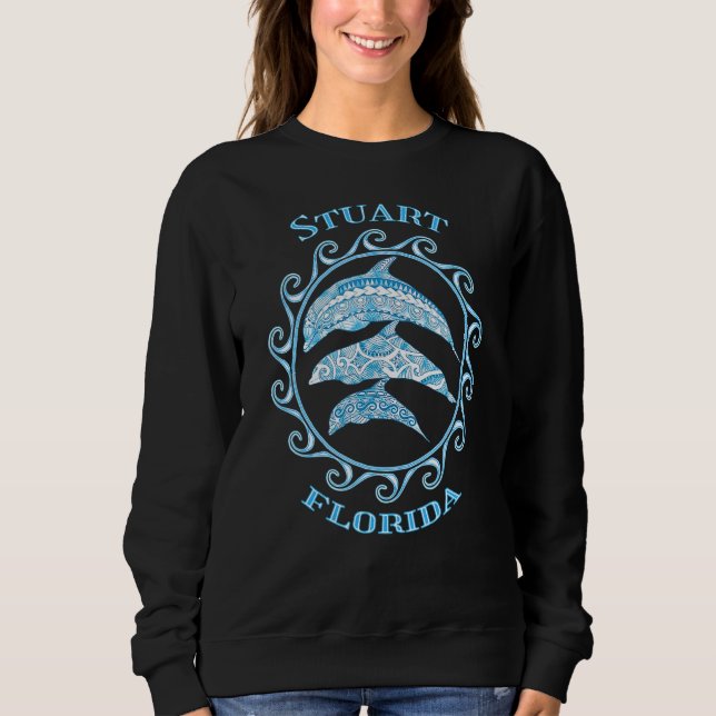 Sudadera Stuart Florida Dolphins Tribal Ocean Animals (Anverso)