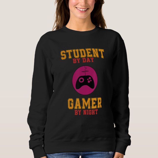 Sudadera Student By Day Gamer By Night (Anverso)