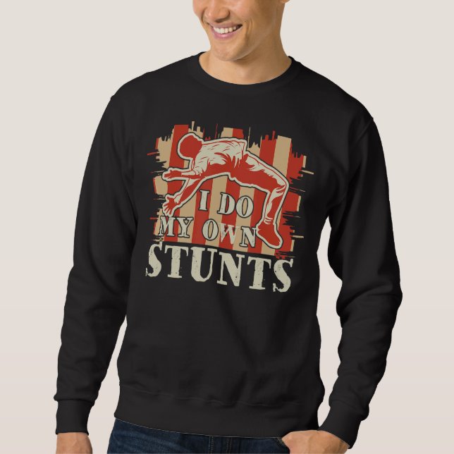 Sudadera Stuntman 1 abuelo profesional roto (Anverso)