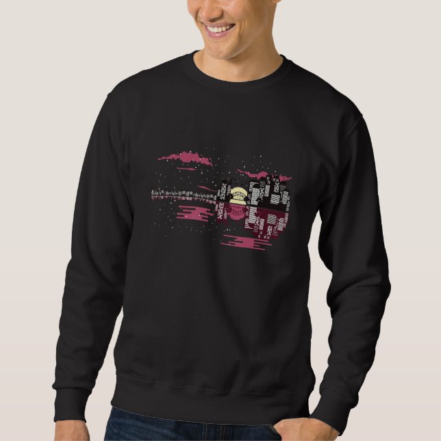 Sudadera Stylish guitar city graphic (Anverso)