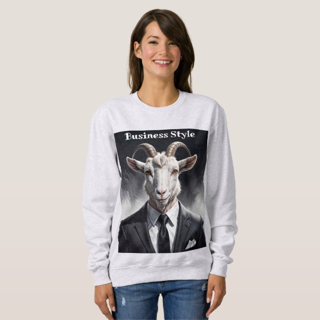Sudadera Stylish horned figure in sharp formal attire art (Anverso completo)