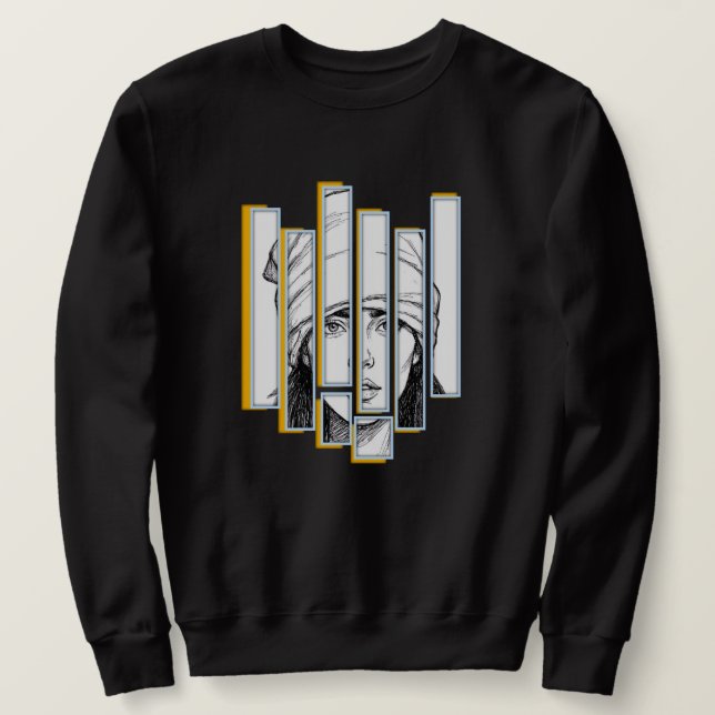 Sudadera Stylish Women's Hoodie with Covered Head Artwork (Anverso del diseño)