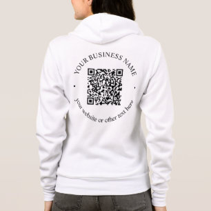 Sudadera Su código QR cargado más texto circular editable