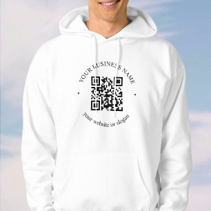 Sudadera Su código QR cargado más texto circular editable