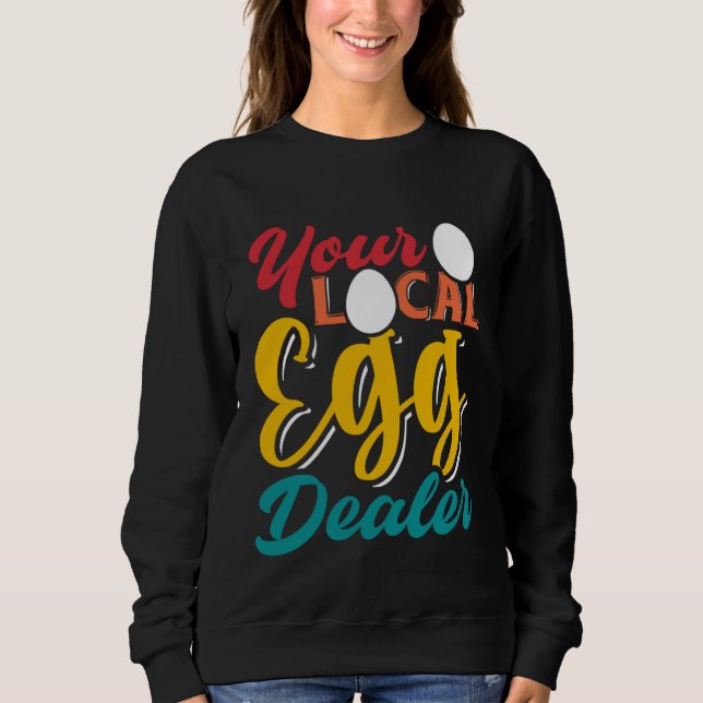 Sudadera Su distribuidor local de huevos   inflación de hue (Anverso)