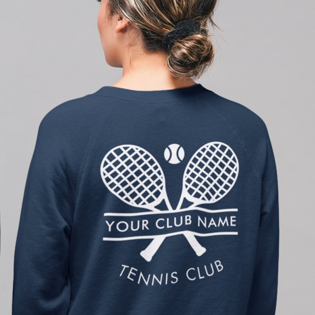 Sudadera Su equipo de Tennis Club Nombre logotipo Personali (Lawn Tennis Club Logo Womens Sweatshirt)