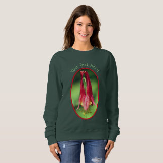 Sudadera Su flor de columna de texto personalizada