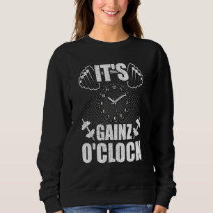 Sudadera Su Gainz Reloj Bodybuilding Levantamiento de Pesas