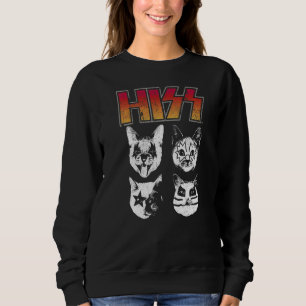 Sudadera Su gato Gatos Gatos Gatitos Rock Gato Hiss 3