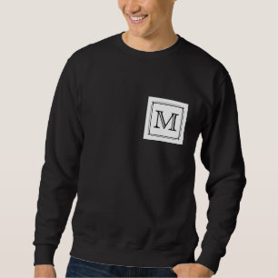 Sudadera Su letra. Monograma de encargo. Blanco y negro