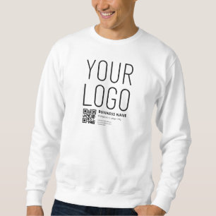 Sudadera Su logotipo con código QR editable y texto