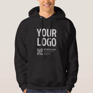 Sudadera Su logotipo con código QR editable y texto