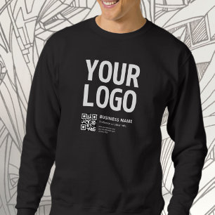 Sudadera Su logotipo con código QR editable y texto