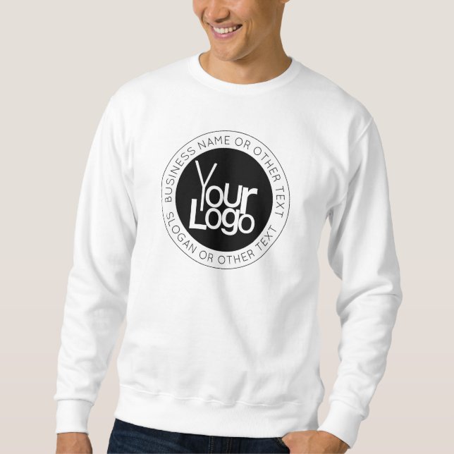 Sudadera Su logotipo empresarial y texto moderno y sencillo (Anverso)