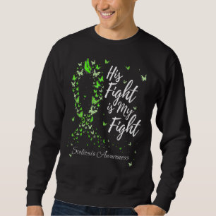Sudadera Su Lucha Es Consciente De Mi Pelea Cinta Verde Sco