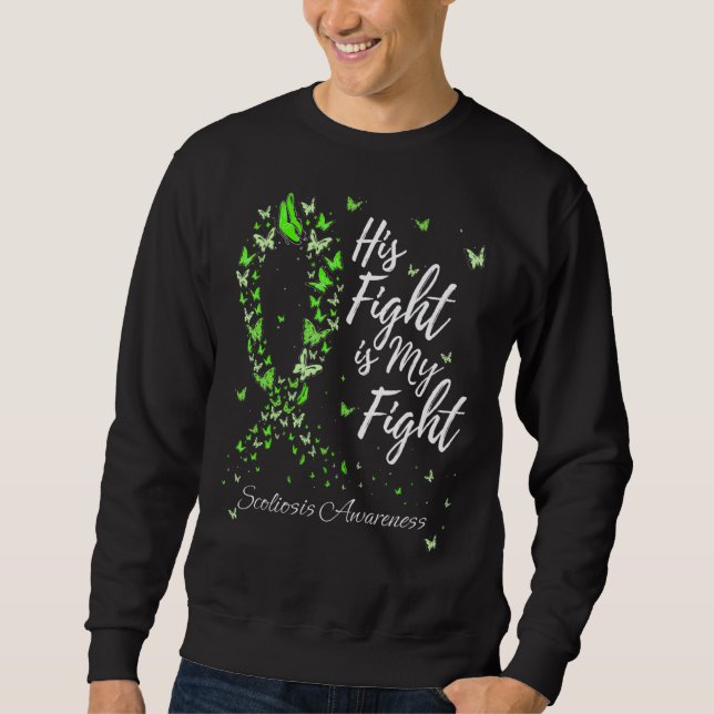 Sudadera Su Lucha Es Consciente De Mi Pelea Cinta Verde Sco (Anverso)