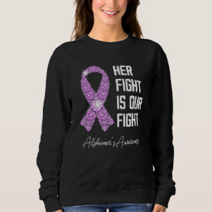 Sudadera Su lucha es la Cinta de Conciencia de nuestro Alzh