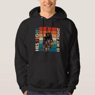 Sudadera Su Lucha Es Mi Autismo Vintage Del Guante De Boxeo