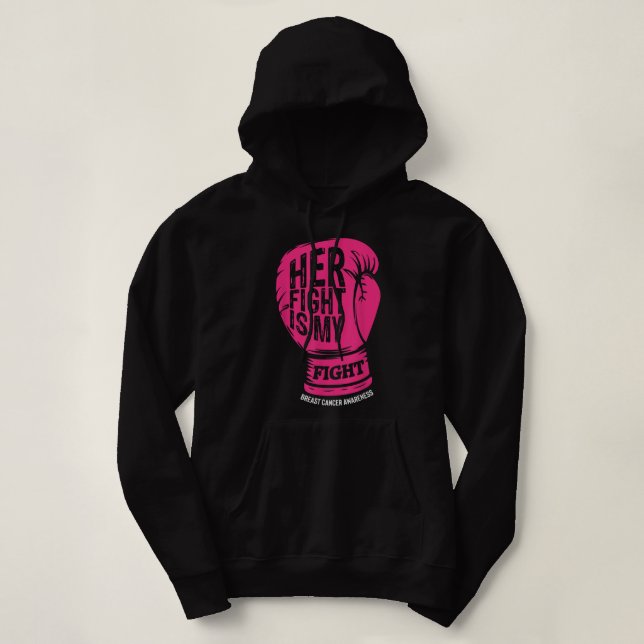 Sudadera Su lucha es mi lucha contra el cáncer de mama (Diseño del anverso)