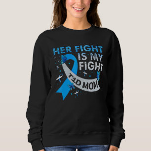 Sudadera Su lucha es mi lucha Mamá con diabetes tipo 1 Conc