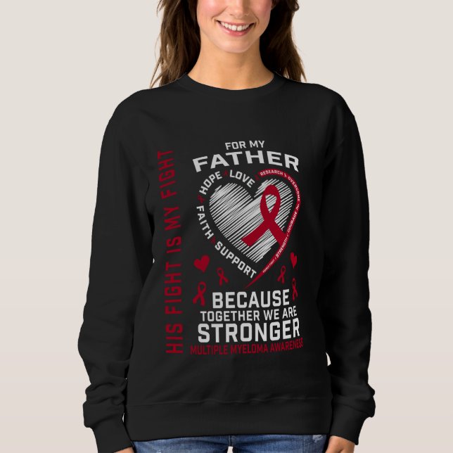 Sudadera Su lucha es mi lucha padre papá mieloma múltiple (Anverso)