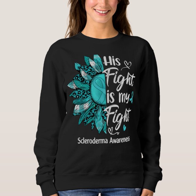 Sudadera Su Lucha Es Mi Lucha Verde azulada Escleroderma De (Anverso)