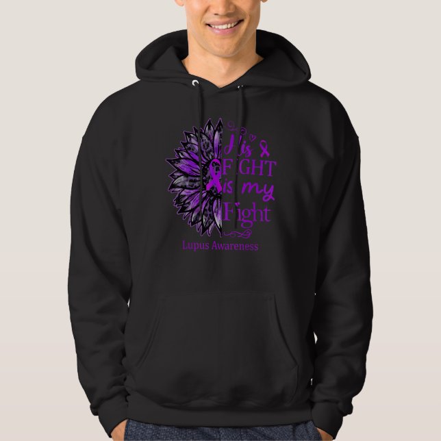 Sudadera Su Lucha Es Mi Lupus Awar Leopard Sunflower (Anverso)