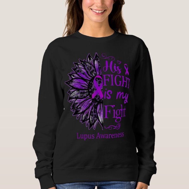 Sudadera Su Lucha Es Mi Lupus Awar Leopard Sunflower (Anverso)