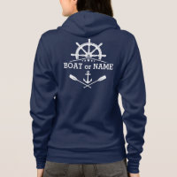 Su nombre de barco Nautical Anchor Oars Helm Stars